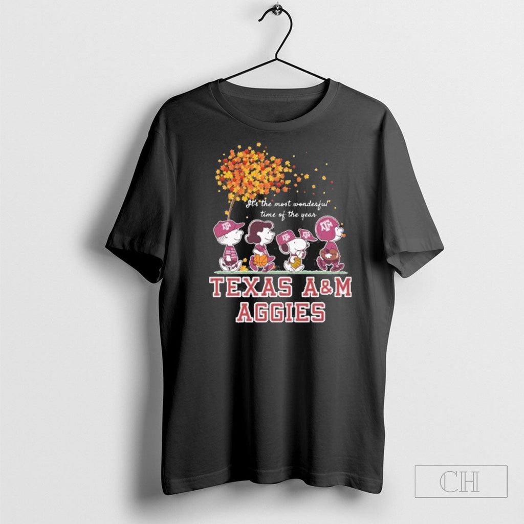 Texas Am Aggies And The Peanuts Character Its The Most Wonderful Time Of The Year Unisex