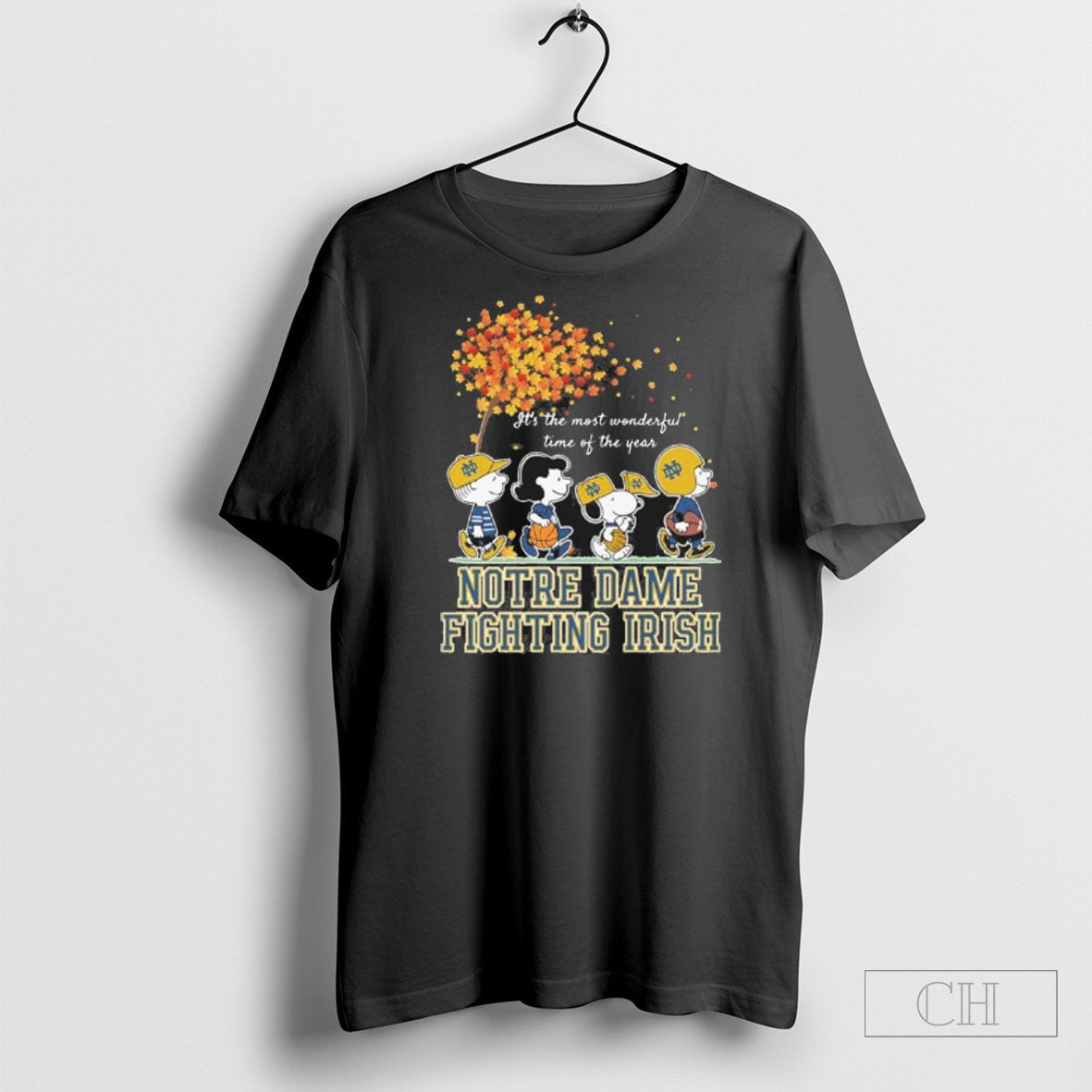 The Peanuts Walking X Notre Dame Fighting Irish Its The Most Wonderful Time Of The Unisex