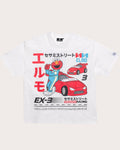 Elmo Tokyo Drift White Oversized Tee Unisex