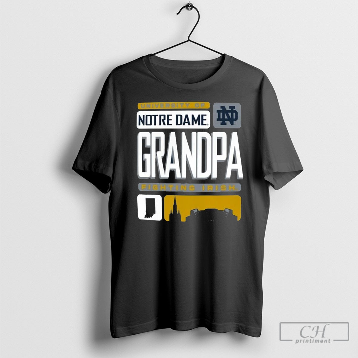 University Of Notre Dame Fighting Irish Grandpa T Shirts Unisex