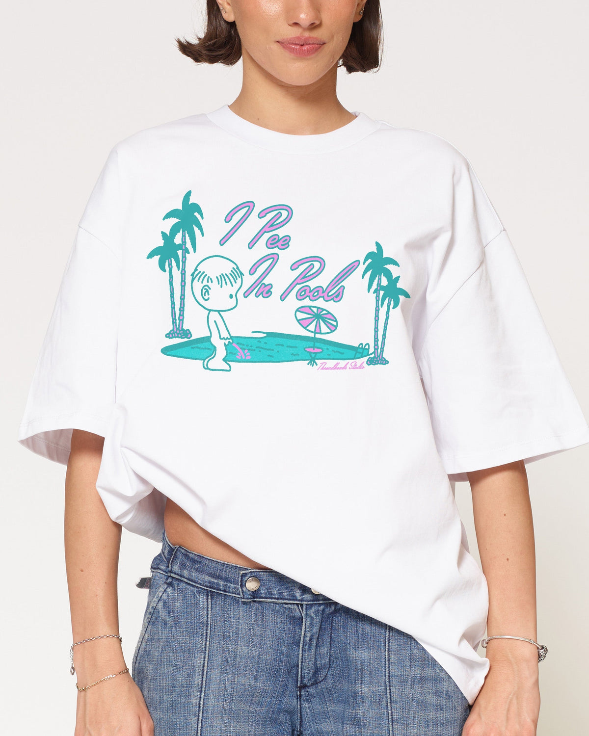 I Pee In Pools Oversized Tee Unisex