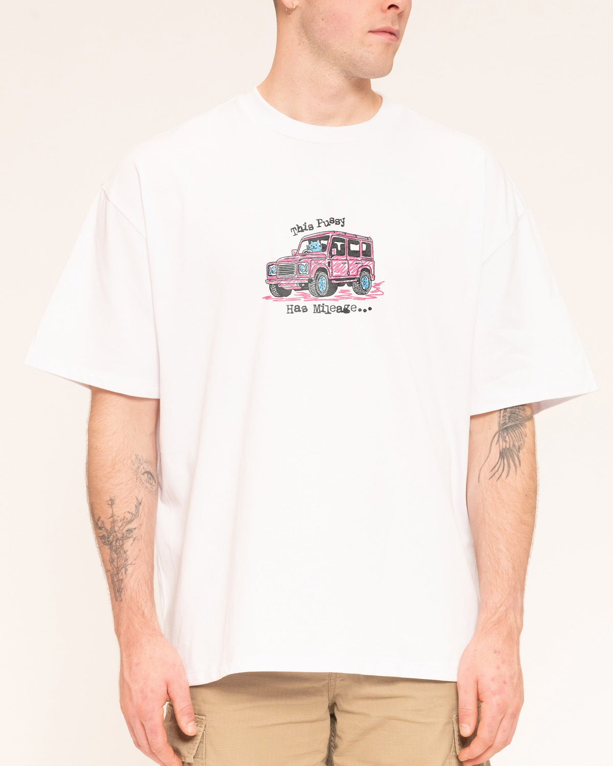 Pussy Has Mileage Oversized Tee Unisex