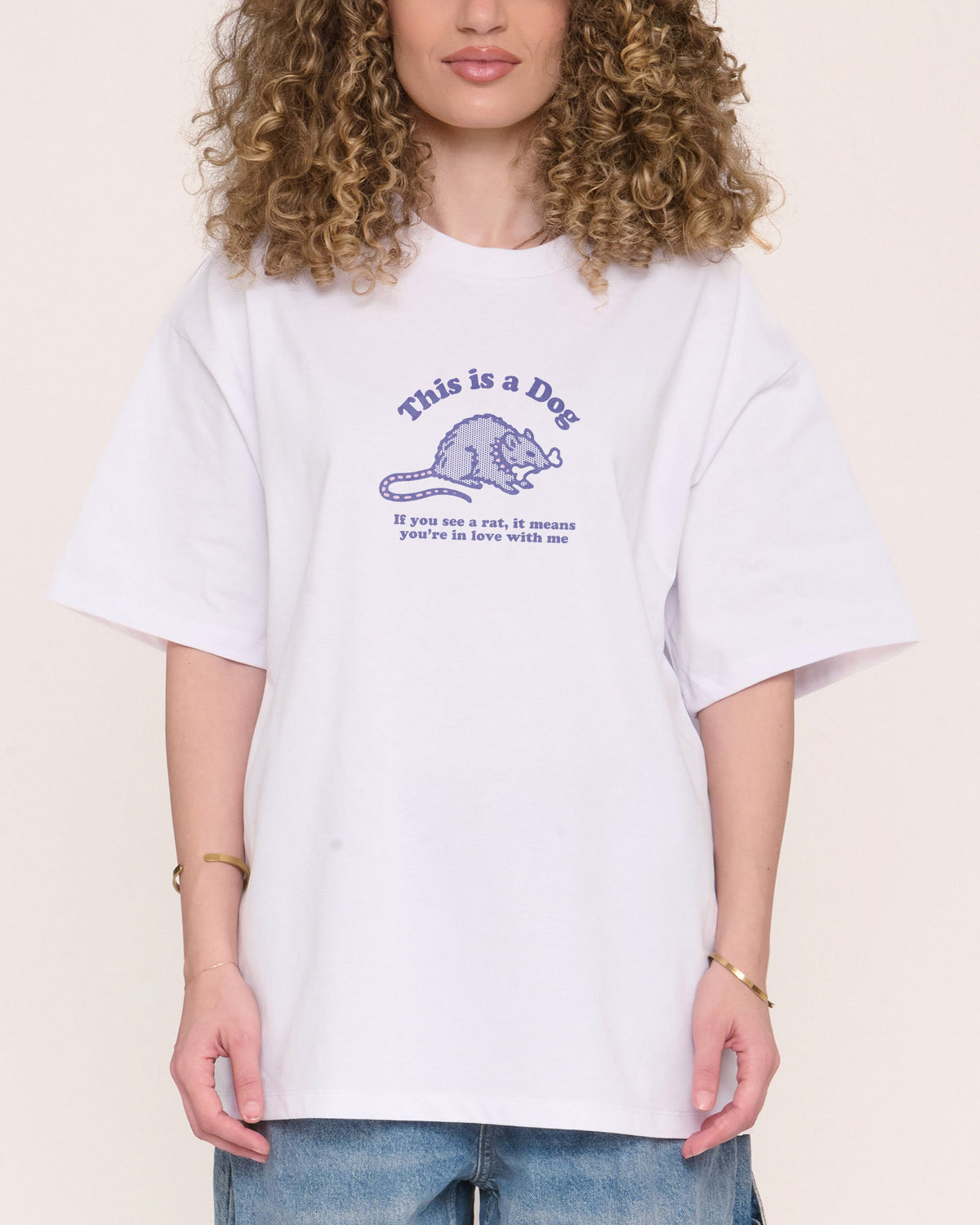 This is a Dog Oversized Tee Unisex