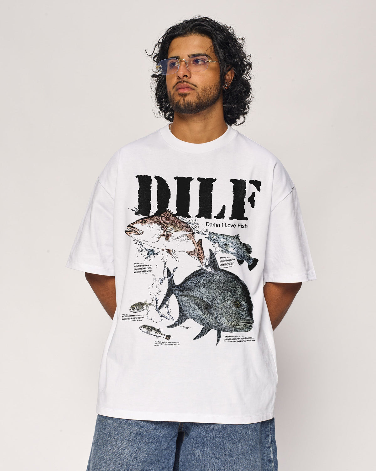 Damn I Love Fish Oversized Tee Unisex