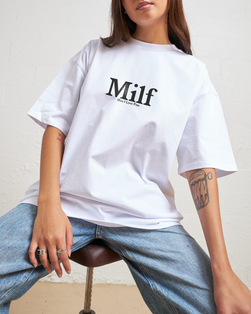 Man I Love Fish Front and Back Oversized Tee Unisex