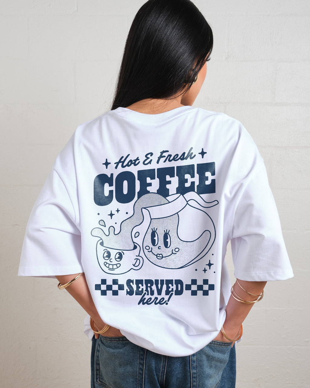 Hot & Fresh Coffee Oversized Tee Unisex