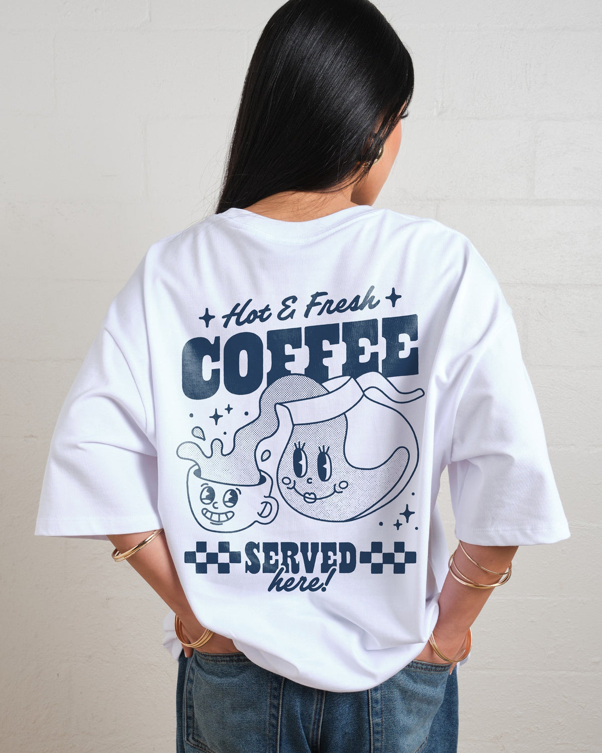 Hot & Fresh Coffee Oversized Tee Unisex