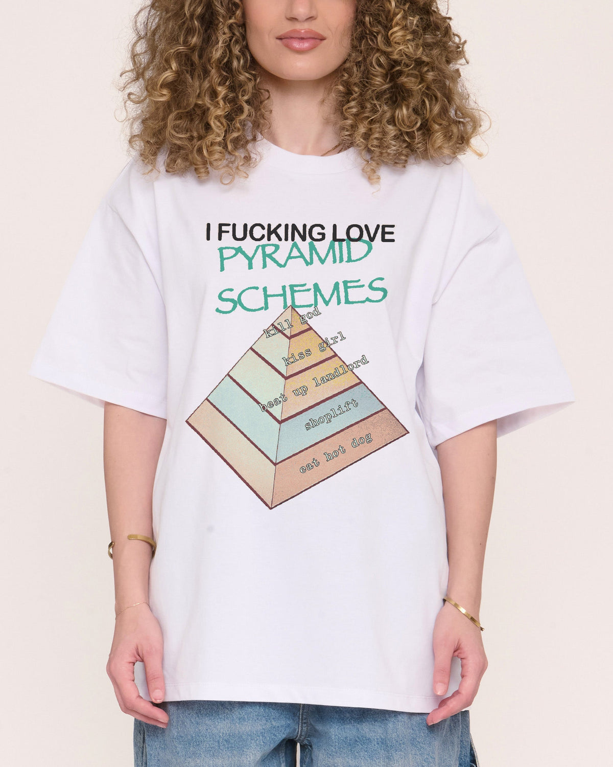 Pyramid Scheme Oversized Tee Unisex
