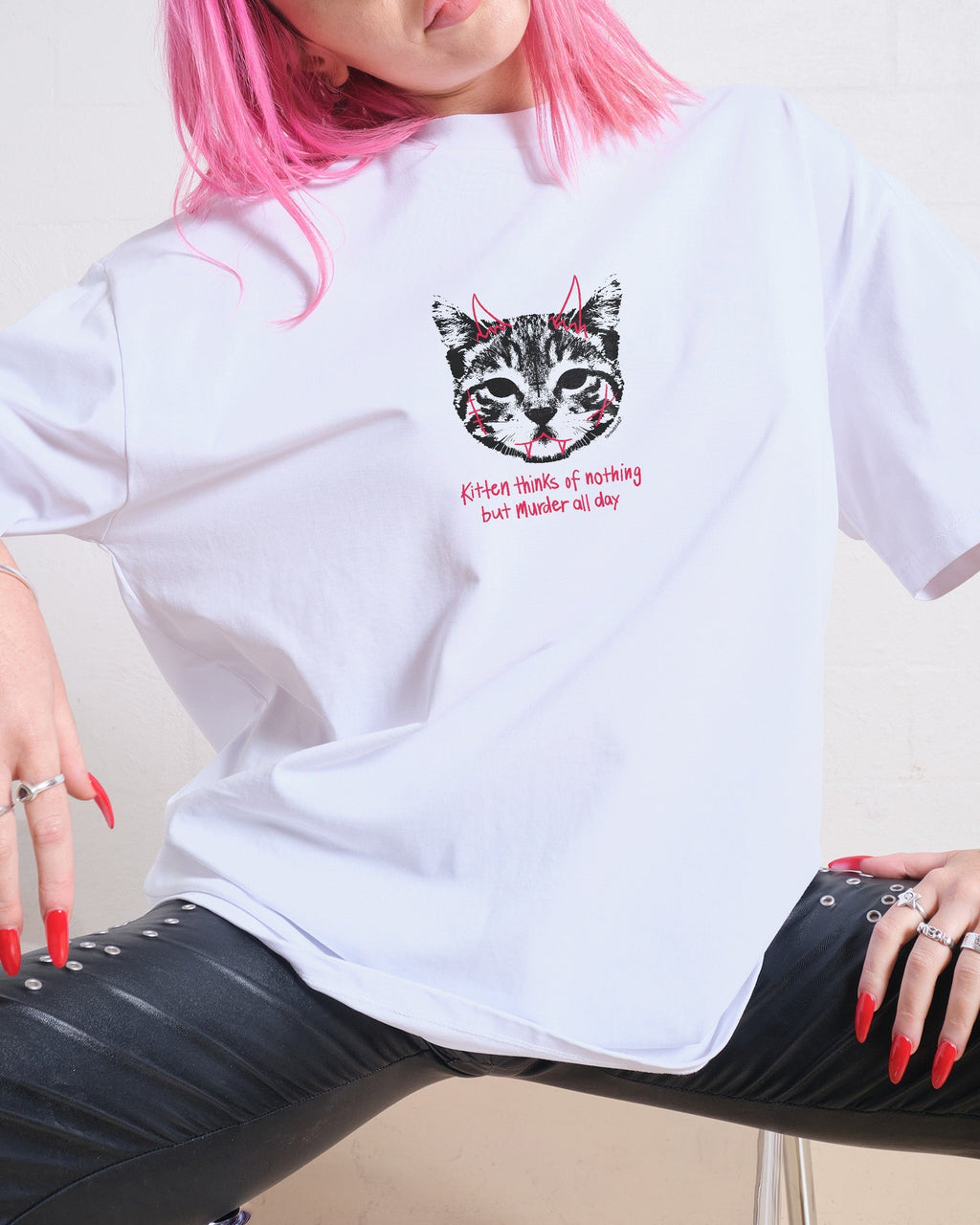 Demon Kitten Oversized Tee Unisex