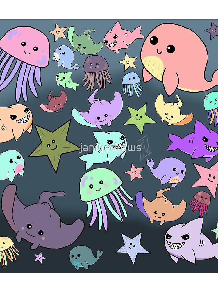 Pastel Ocean by janinedraws