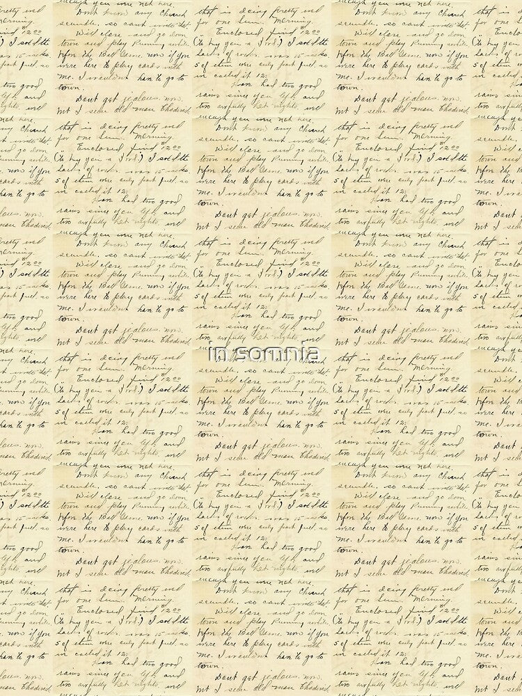 handwritten by in somnia