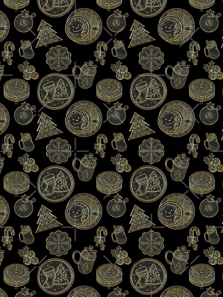Black and Gold Christmas Cutouts by Haunted Moon