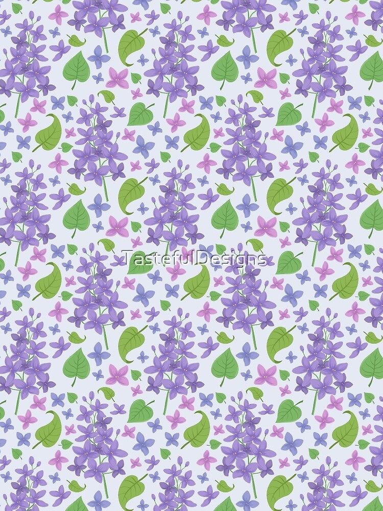 liliac flowers and leaves Pattern by TastefulDesigns