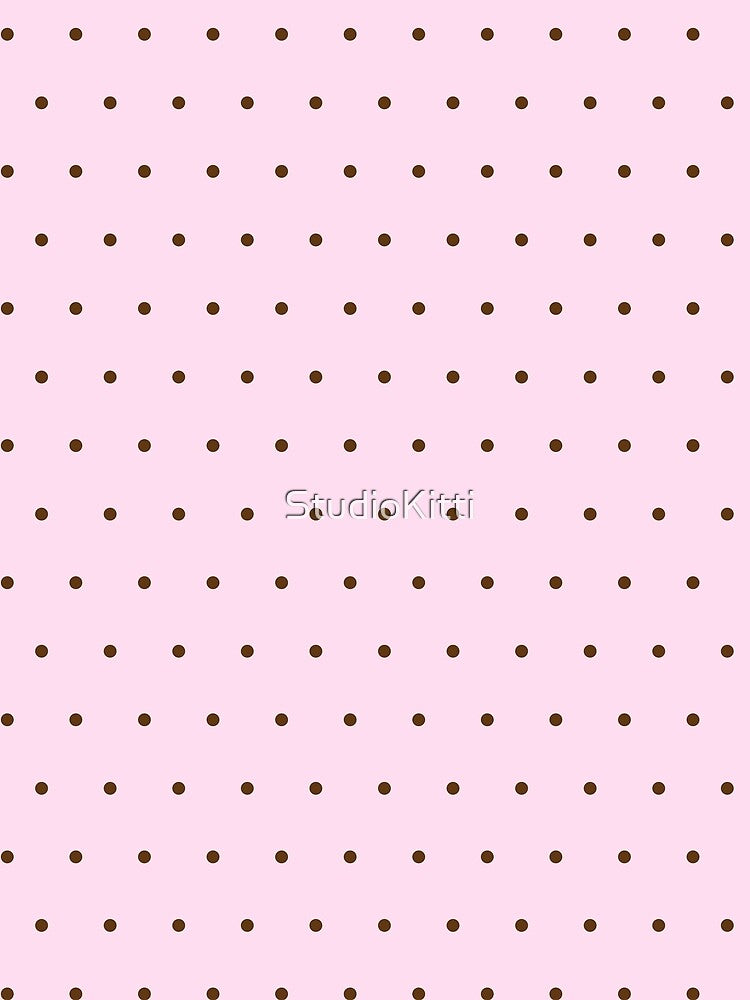 Small Pink & Brown Polka Dots by StudioKitti