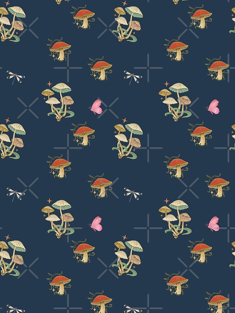 cottage core mushroom forest- nature  fantasy by -justb-