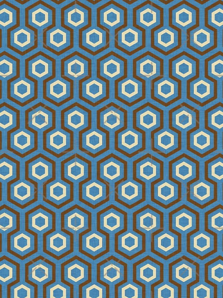 1970s Hex Blue Brown by susycosta