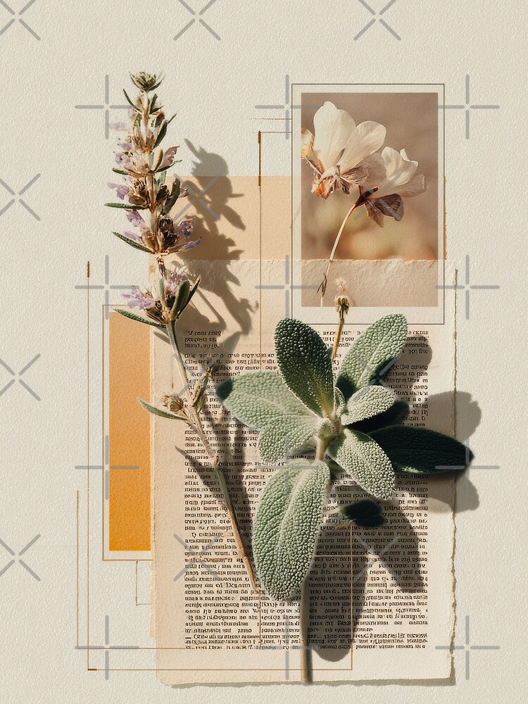 Newspaper Sage Greenery by scicilysimonee