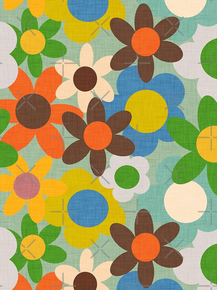 70s Floral Blue by susycosta