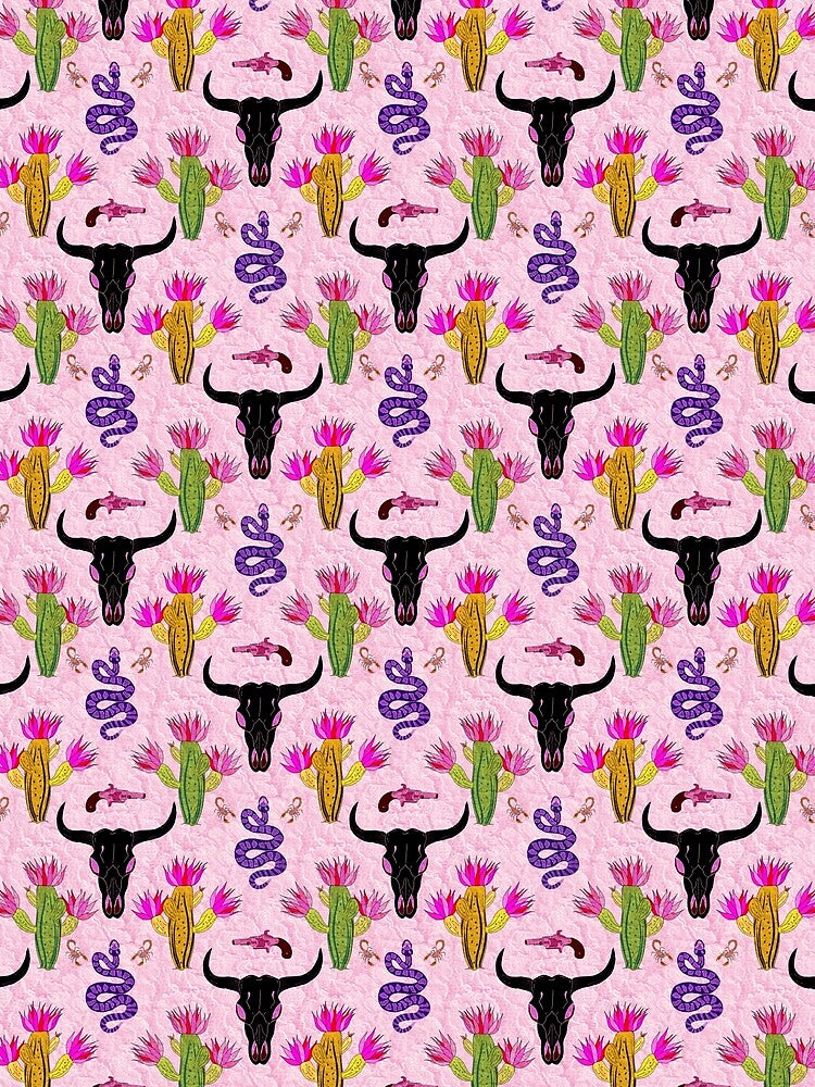 Pink Southwestern Boho Hallucination Pattern by Zen & Oatmeal by Carmen Ray Anderson