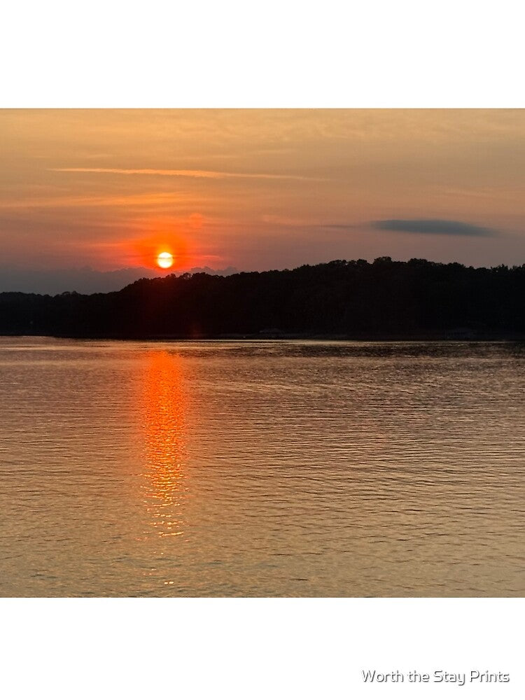 Lake Hartwell Sunset Reflection | Georgia Nature Photography by Worth the Stay Prints