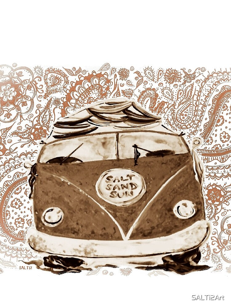 PAISLEY SEPIA SANDY SURF VAN by SALTi2Art