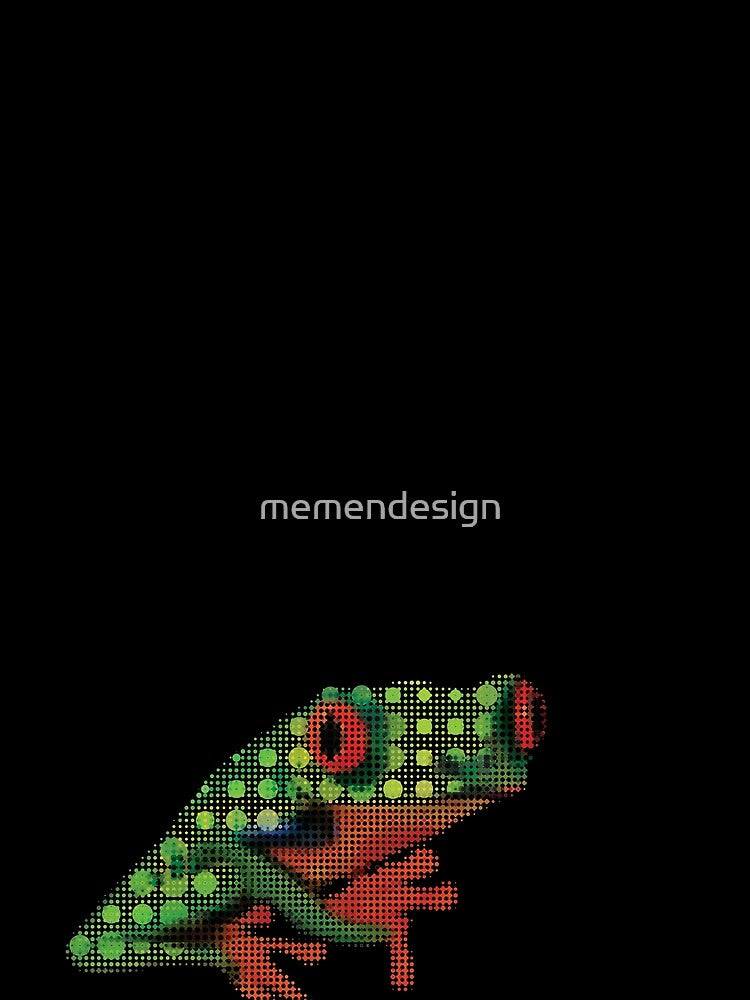 Red eyed tree frog, retro futurism aesthetic by memendesign