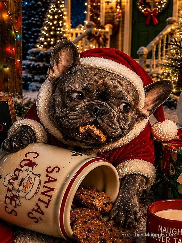 Christmas French Bulldog – Naughty Is the New Nice by FrenchiesMoneyEaters