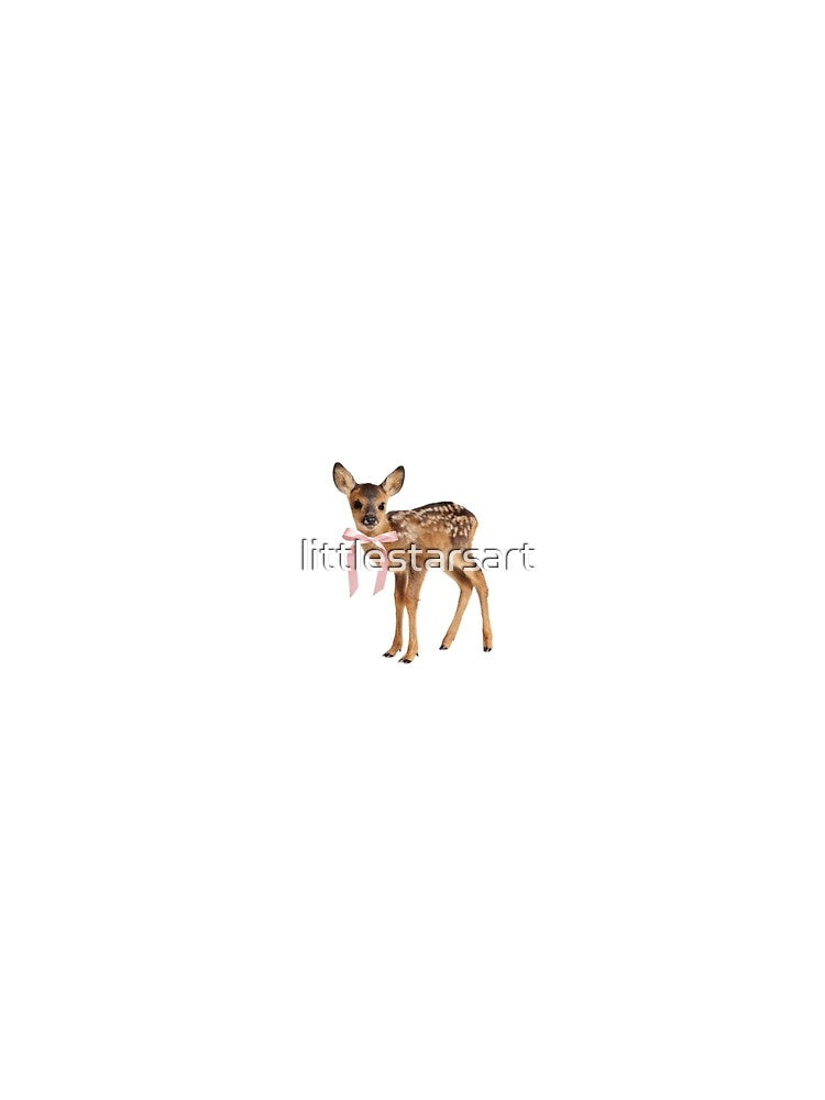 Little deer with pink bow by littlestarsart