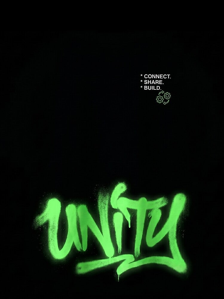 Unity Neon Green Graffiti - Cyberpunk Techwear Streetwear by alizvisions