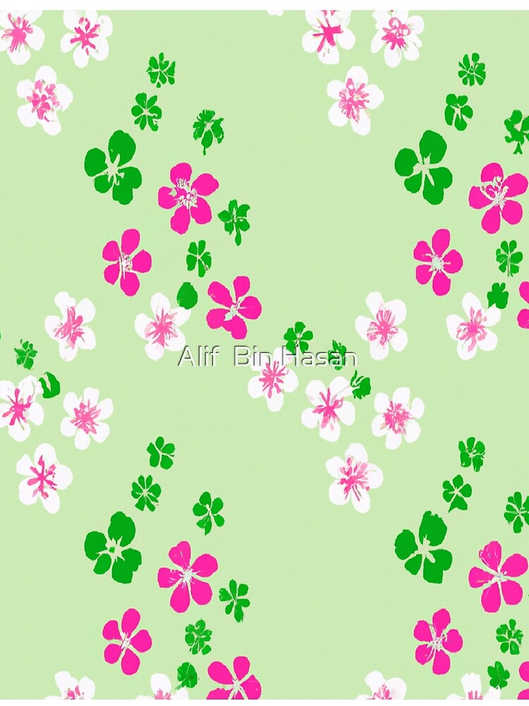 Best Knitting Mom Ever Floral Print by Alif  Bin Hasan