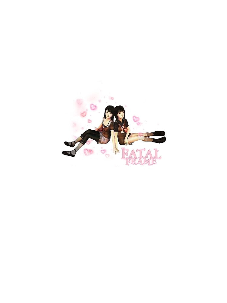 Mio and Mayu Twins FF Horror Game Tee Pink by sodiepops