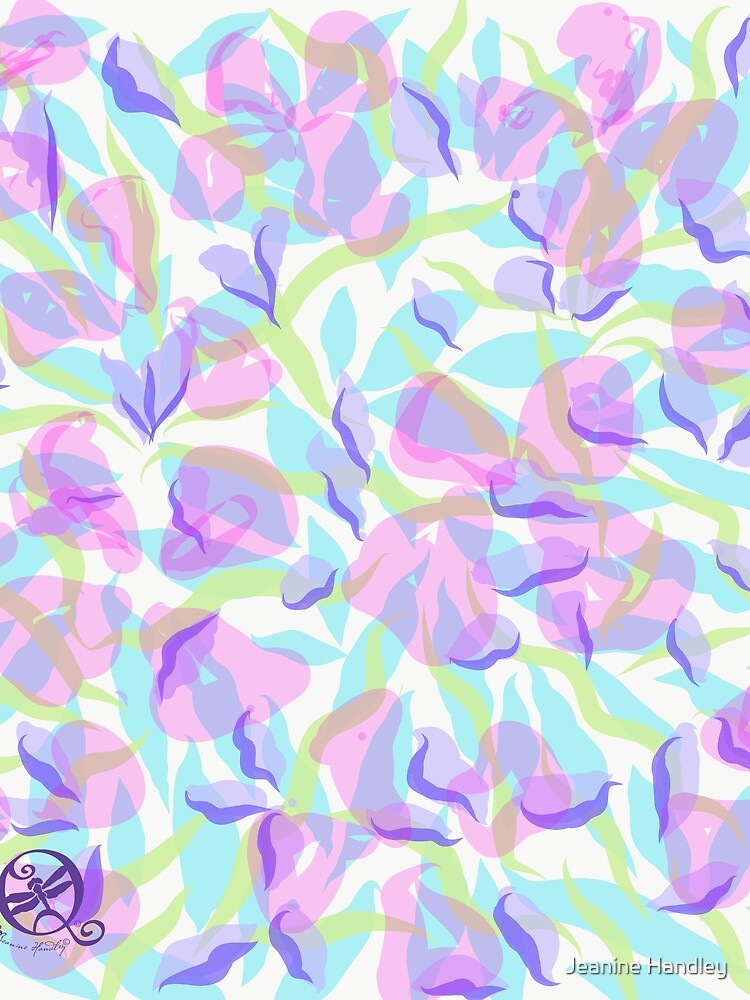 pretty pink n purple free form flowers by Jeanine Handley