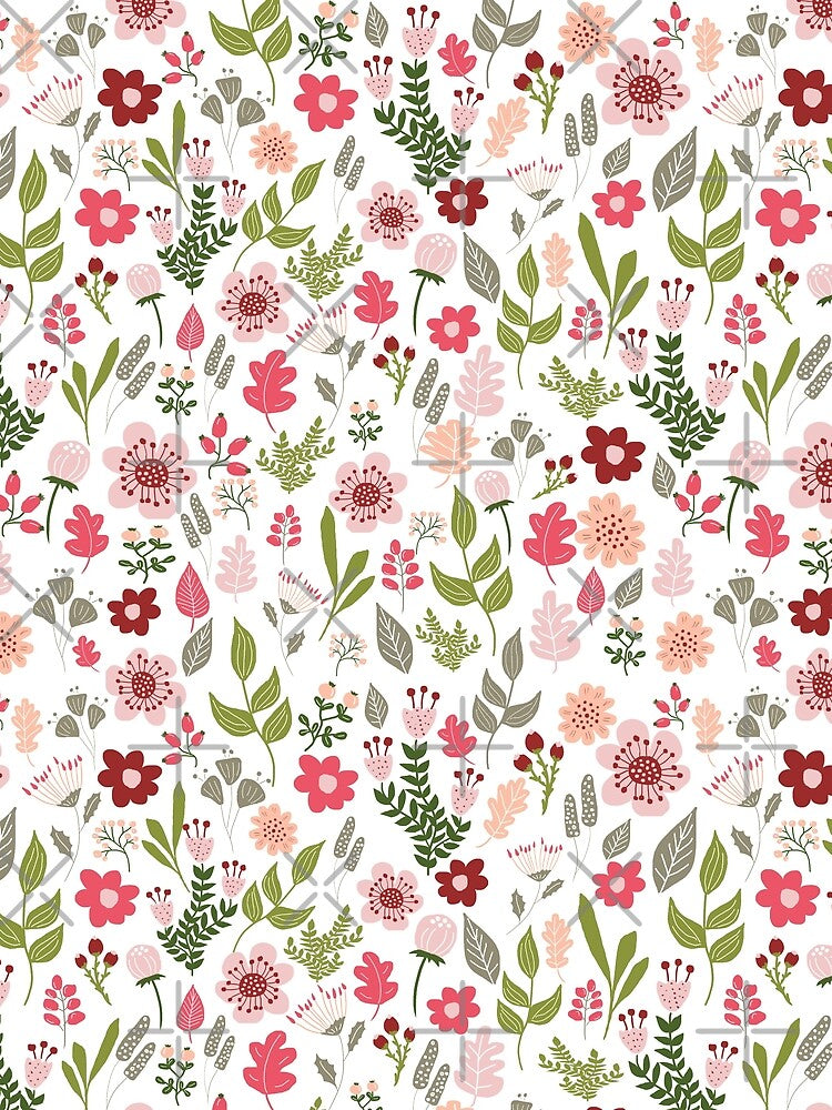 Hand drawn flowers and plants illustration by PurrfectCorner