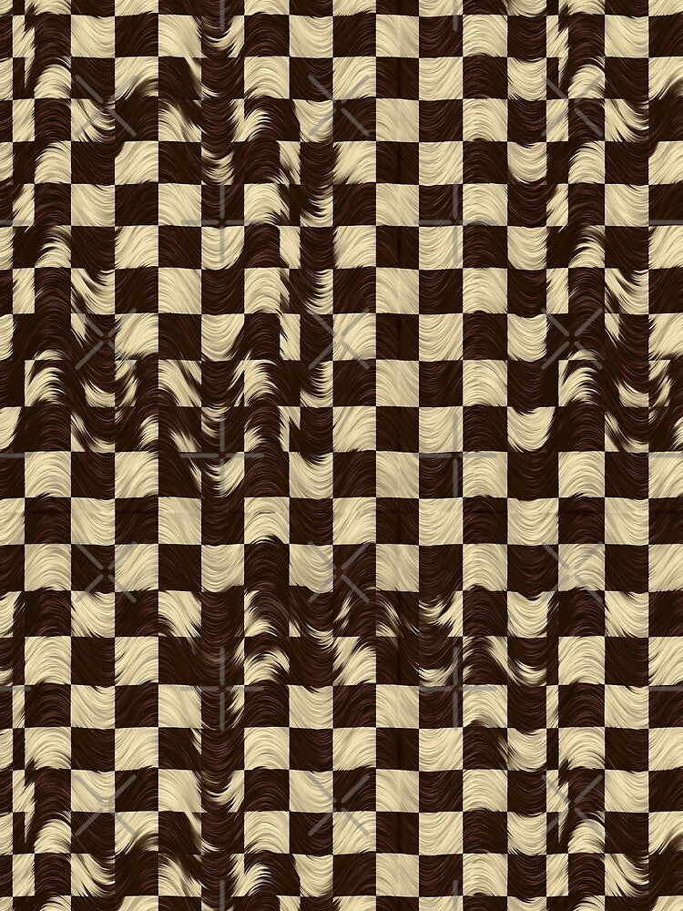 Distorted Espresso Checkered Pattern by Piotrek0001