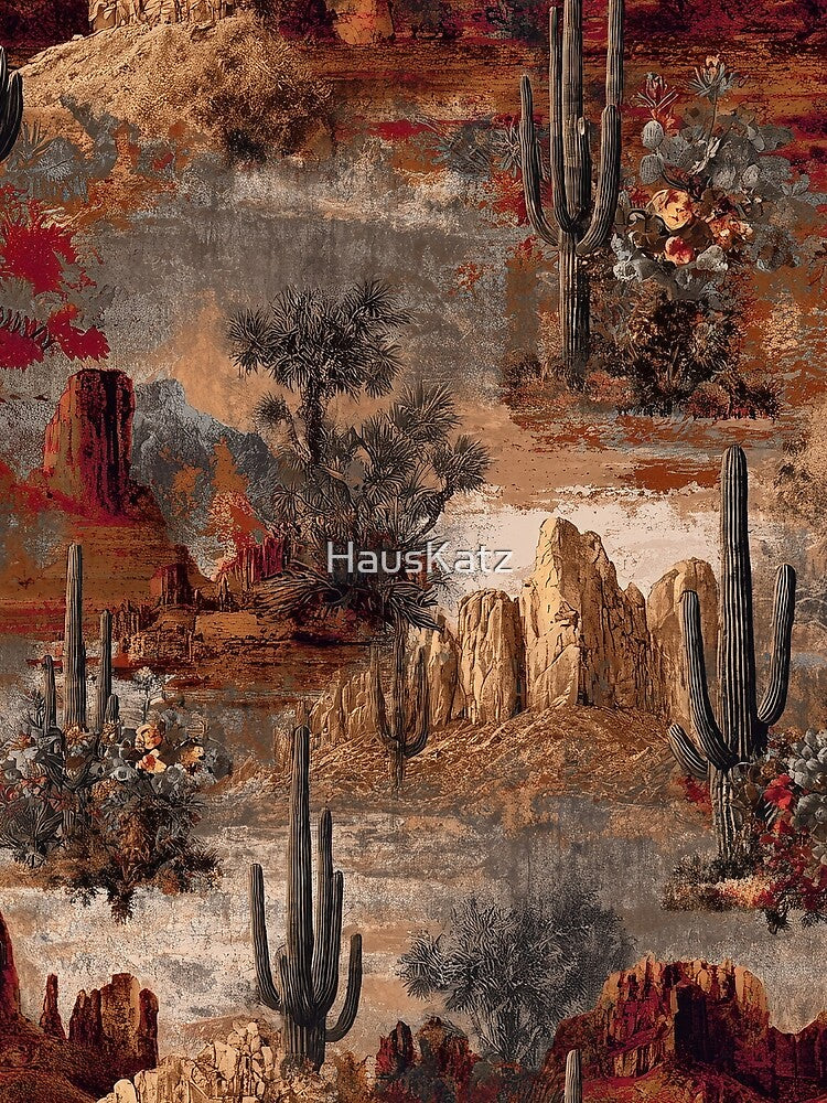 Desert Themed Pattern - Rustic Retro Aesthetic by HausKatz