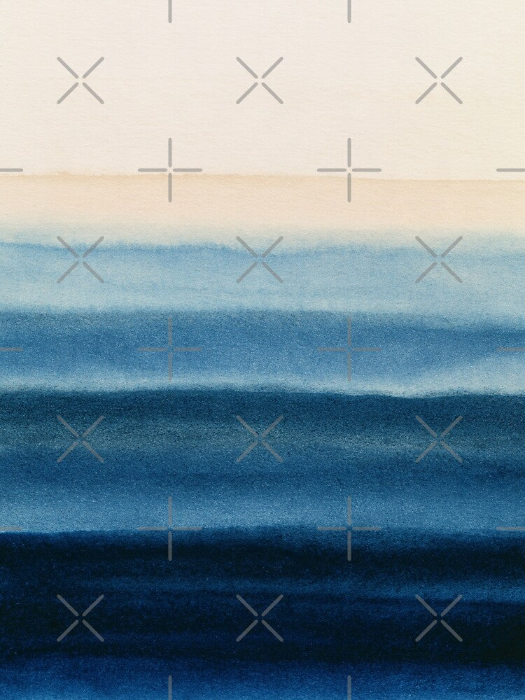 Minimal Blue Ocean Horizon Coastal Aesthetic by trajeado14