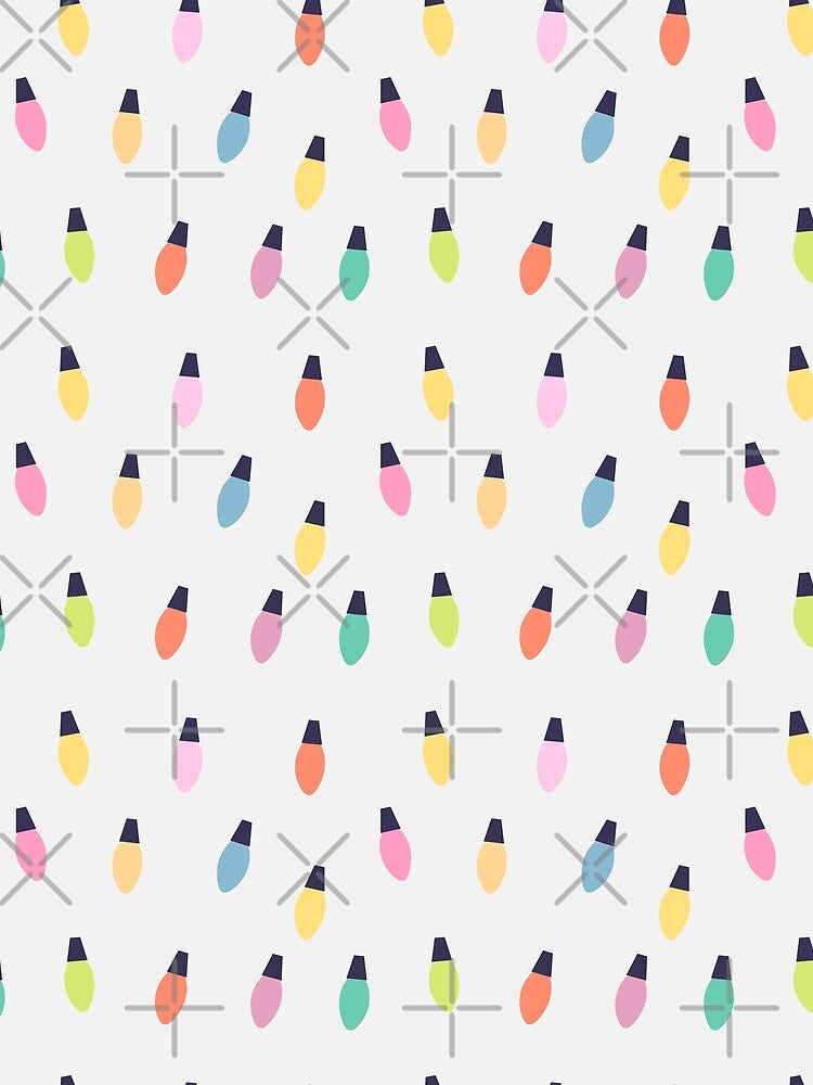 Christmas lights colorful pastel pattern by StudioBarcelona
