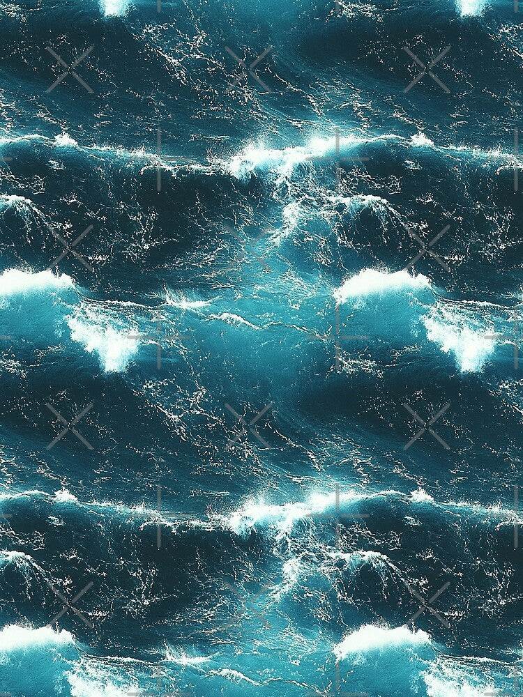 Turbulent Ocean Waves Aesthetic by InkInduldge