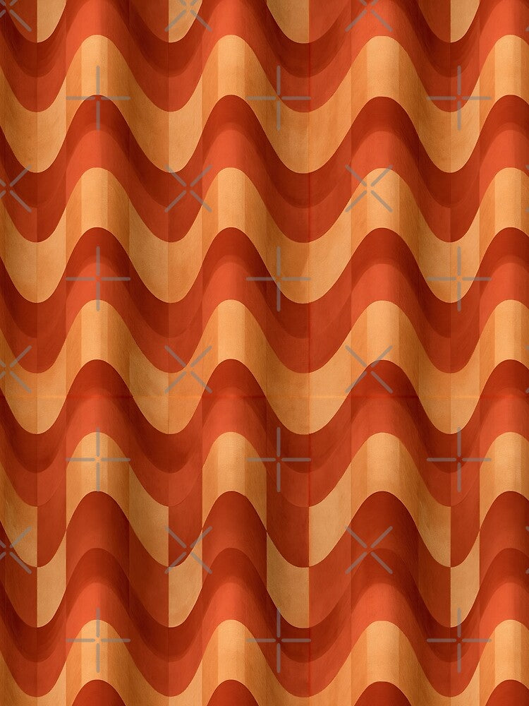 Terracotta Vertical Sine Waves by Piotrek0001
