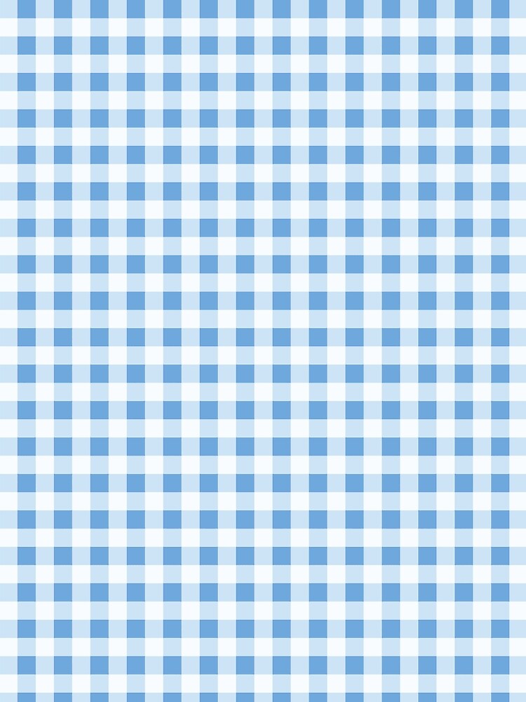 Minimalist Blue and Light Blue Gingham Pattern Phone Case Gift for Her | Classic Blue Checkered Journal for Students | Gingham Check Tote Bag Gift for Mom by VivaFy