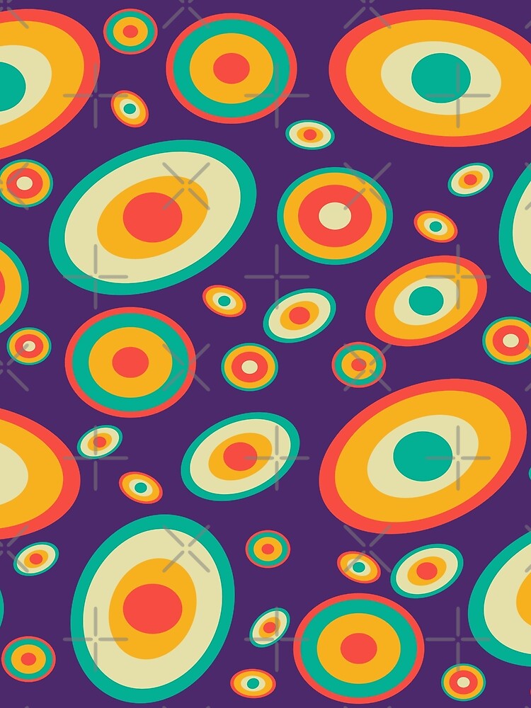 70s Retro Hippie Style Funky Pattern by designandclouds