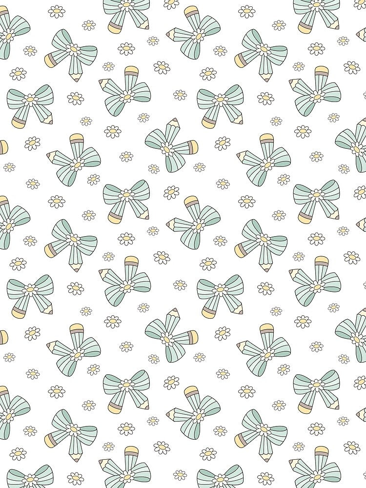 Coquette Pencil Bow - School Background by Julza Art