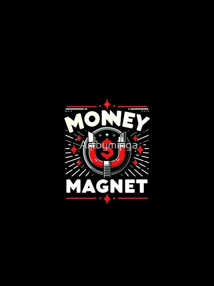 Money Magnet Red and White Design by Artbyminga