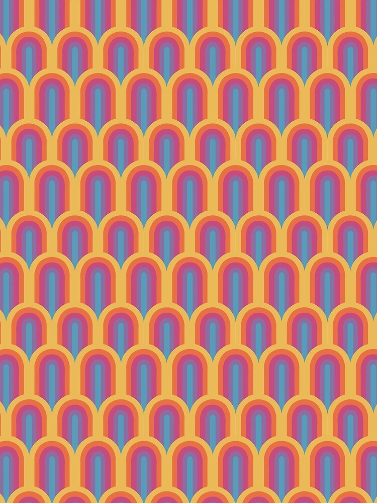 Repeating Retro 70s Rainbow by So70s