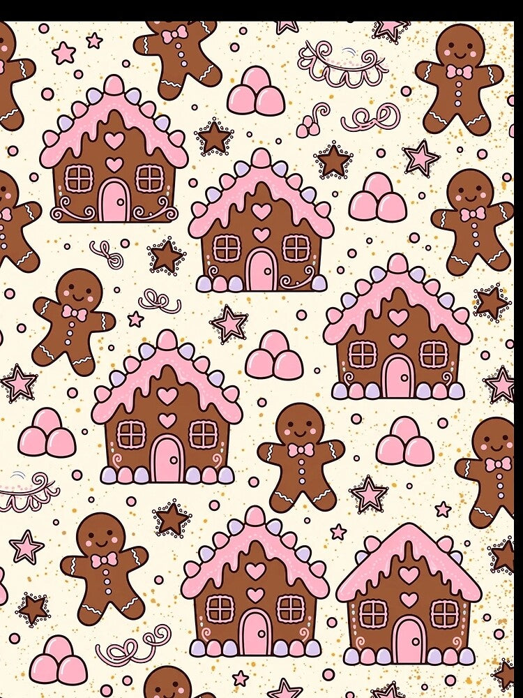 Pink Gingerbread Christmas Pattern by PunchDrop