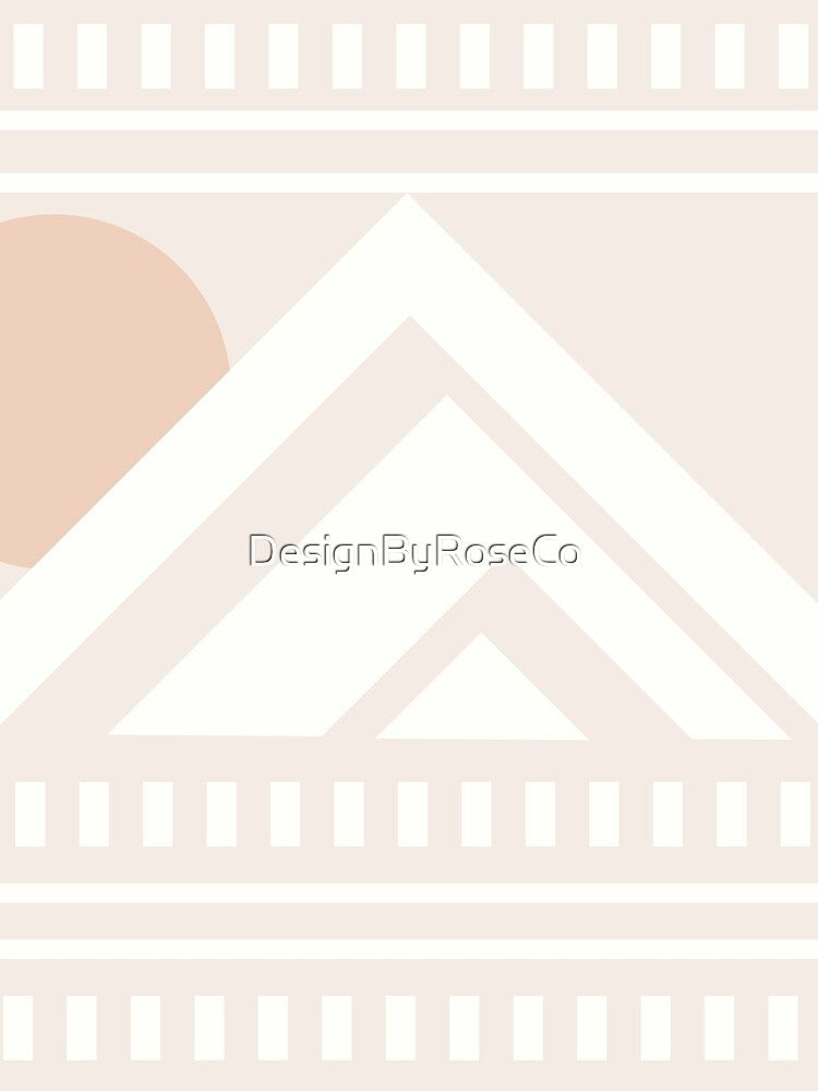 Neutral Minimalist Abstract Mountain by DesignByRoseCo