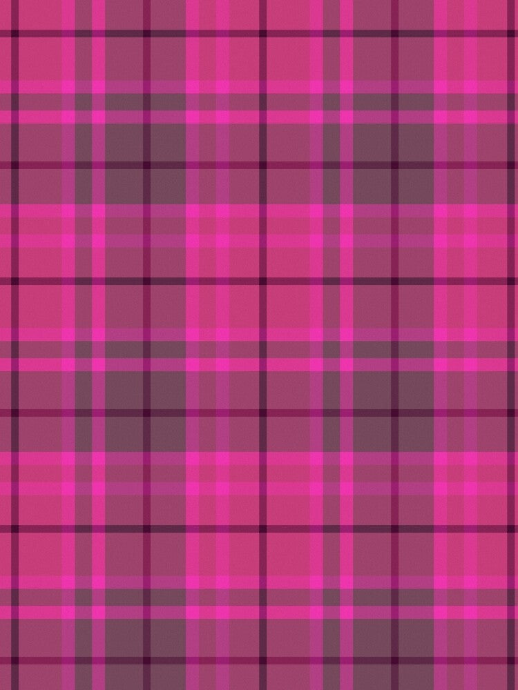Pink tartan plaid with faux twill texture by Anne Londez Studio