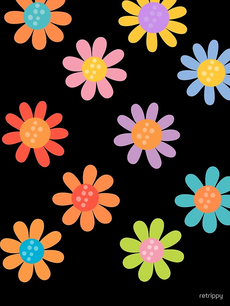 Groovy cute flower power sticker pack by retrippy