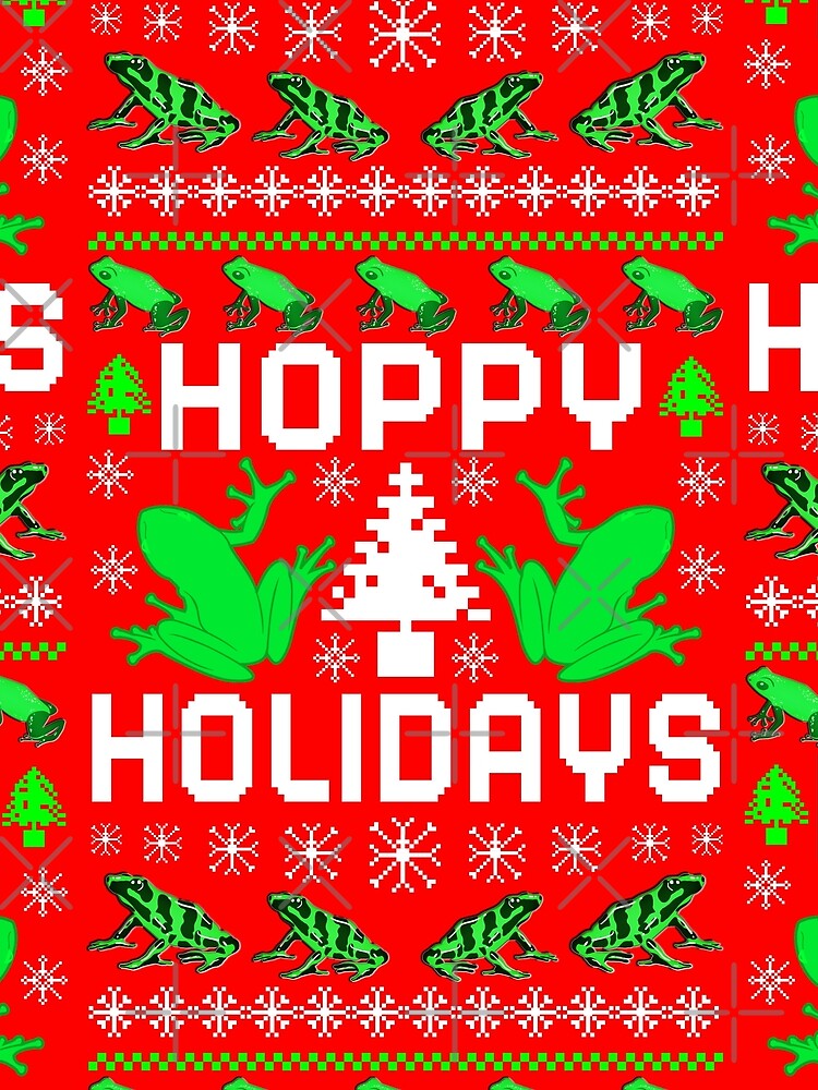 Hoppy Holidays, Christmas Frog Pattern by ACC