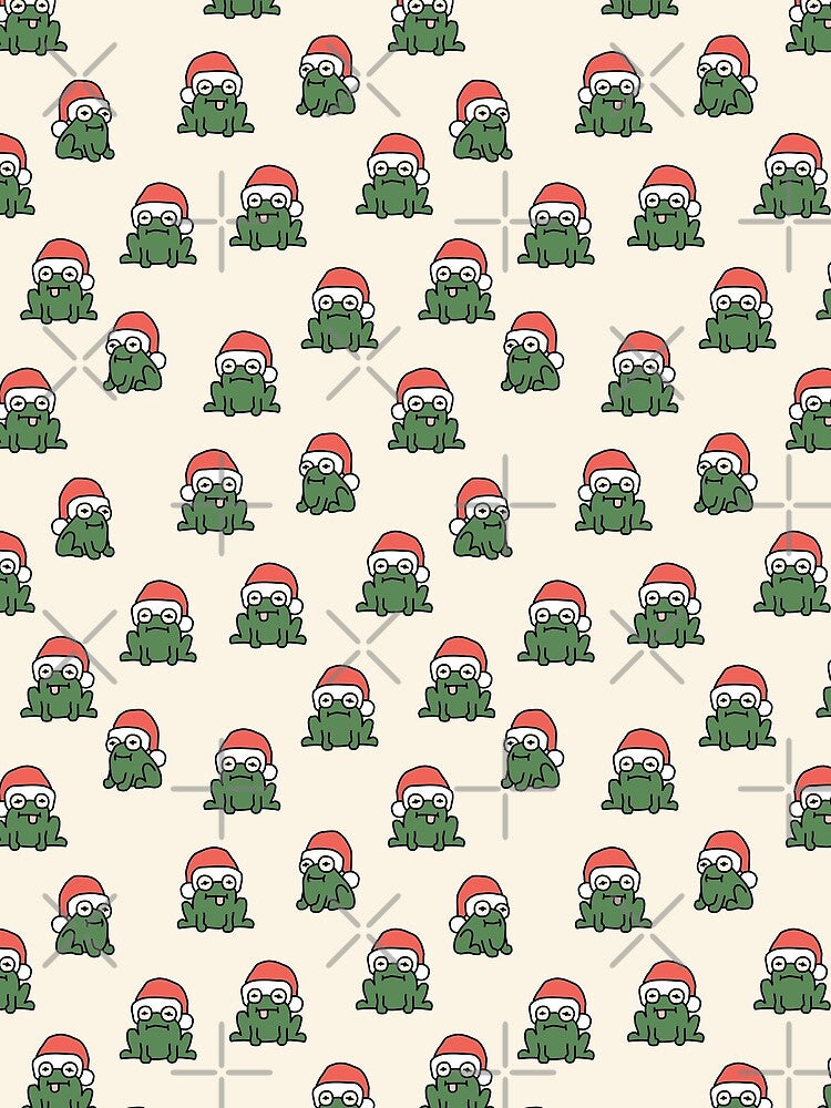 christmas frogs - cream by littlearrow